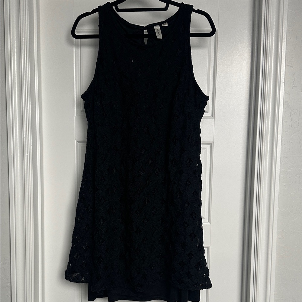 Tacera Black Sleeveless Mini Dress